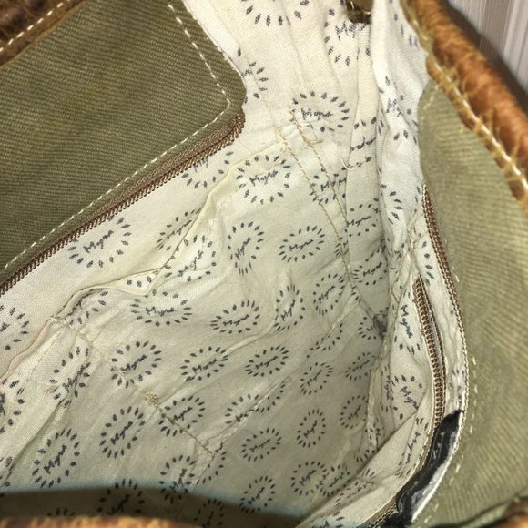 Myra Canvas Leather Rug Crossbody Bag - Picture 9 of 10